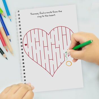 Personalised Wedding Activity And Colouring Book For Kids, 3 of 11