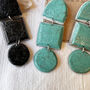 Fair Trade Eco Recycled Paper Chunky Dangle Earrings, thumbnail 10 of 12