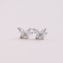 Butterfly Earrings With Crystal Design, thumbnail 3 of 4
