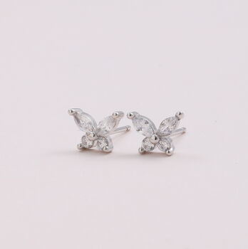 Butterfly Earrings With Crystal Design, 3 of 4