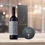 Vino Coco Malbec Red Wine And 'Dad's Wine' Slate Coaster Gift Set For Dads, thumbnail 1 of 8