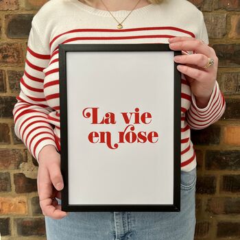 'La Vie En Rose' French Typography Print, 3 of 7