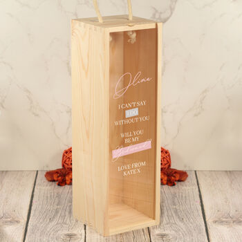 Bridal Party Proposal Bottle Box And Glass Gift Set, 7 of 8