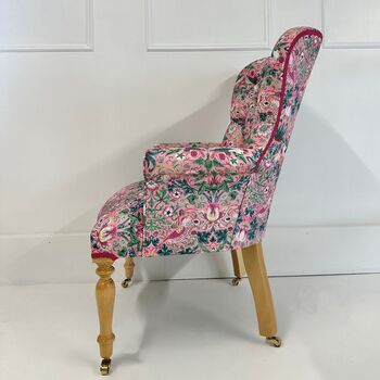 Statement Chair In Morris And Co Strawberry Thief, 2 of 5