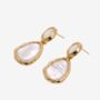 Shinju Mother Of Pearl Oversized Drop Earrings, thumbnail 3 of 5