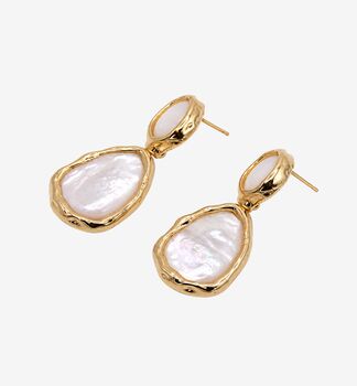 Shinju Mother Of Pearl Oversized Drop Earrings, 3 of 5