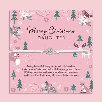 Merry Christmas Daughter Bracelet In White Pouch, 2 of 12