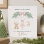 Personalised Cute Ballerina Christmas Card For Daughter, thumbnail 1 of 7