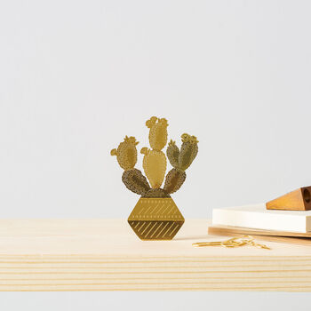 Cactus Tiny Plant Brass Ornament, 2 of 3