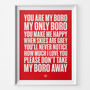 Middlesbrough 'My Only Boro' Football Song Print, thumbnail 1 of 3
