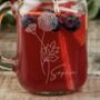 Personalised Birth Flower Mason Jar Glass, thumbnail 2 of 4