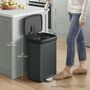 50 L Metal Kitchen Pedal Bin Waste Bin, thumbnail 2 of 10