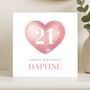 21st Birthday Card For Her Daughter Granddaughter Girl, thumbnail 7 of 8