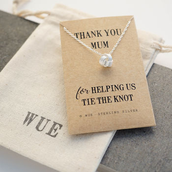 Mother Of Bride / Groom Thank You Gift Knot Necklace, 3 of 4