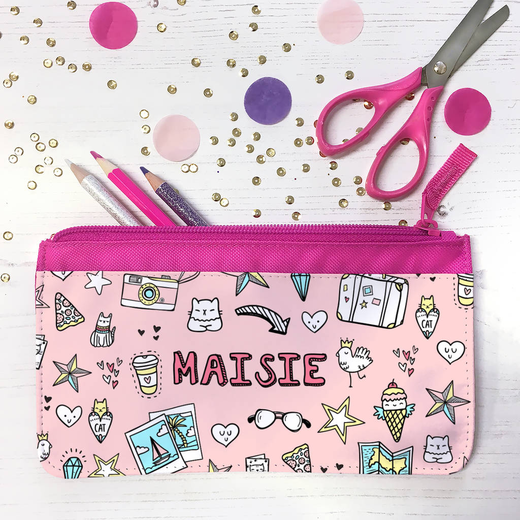 Personalised Pencil Case With Doodle Graffitti Design, 1 of 12