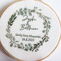 Personalised Wedding/Engagement Wreath Hand Embroidery, thumbnail 5 of 6