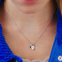 Girl's Personalised Initial And Birthstone Necklace, thumbnail 2 of 9