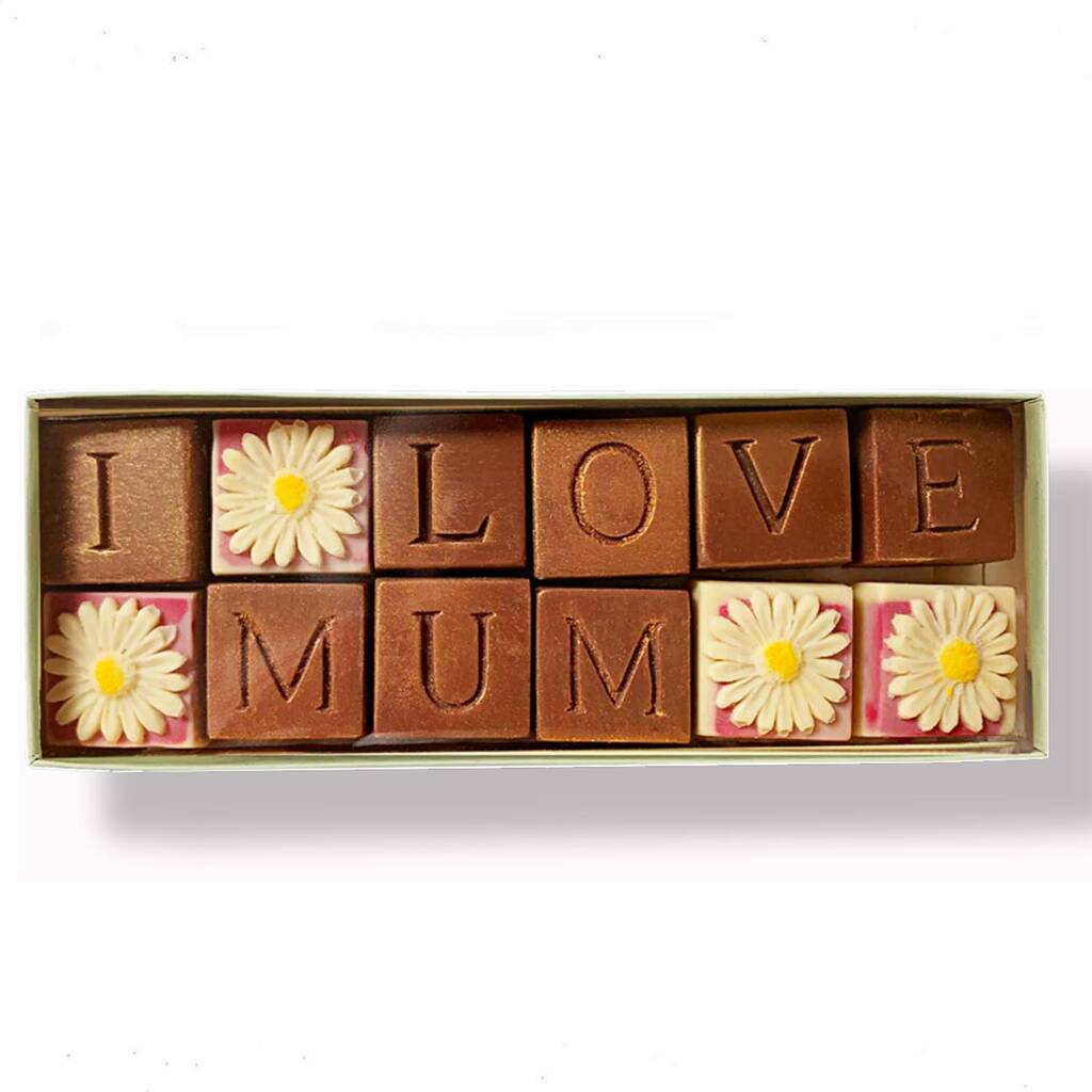 I Love You Mum Chocolate Message
