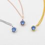 Tanzanite Blue Cz Bubble Pendant Necklace In Sterling Silver, thumbnail 1 of 9