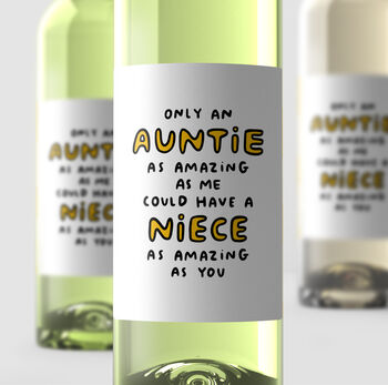 Personalised Wine Label 'Amazing Niece', 2 of 2