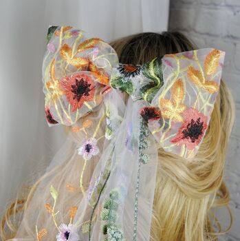 Secret Garden Bridal Hair Bow, 4 of 5