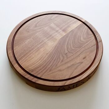 Personalised Round Wooden Cheese Boards, 3 of 9