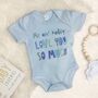 Me And Daddy Love You So Much Blue Babygrow, thumbnail 1 of 2