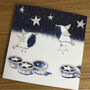 Inky Blue Christmas Robin Cards Set Of Five, thumbnail 2 of 6