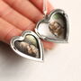 Silver Heart Personalised Locket With Photos, thumbnail 1 of 11