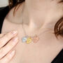 Personalised Tri Tone Three Hearts Necklace, thumbnail 3 of 3