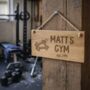 Personalised Home Gym Wooden Door Sign, thumbnail 1 of 4