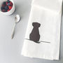 Sitting Dog Tea Towel, thumbnail 1 of 4