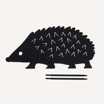 Recycled Metal Hedgehog Silhouette Garden Stake, 3 of 4