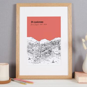 Personalised St Andrews Graduation Gift Print, 8 of 9