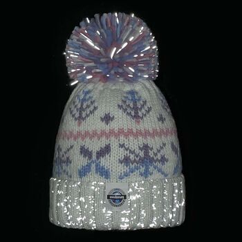 Pastal Ice Crystal Nordic Reflective Super Bobble, 2 of 2