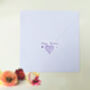 Nature Butterfly Heart Birthday Card, Green And Purple, thumbnail 5 of 12