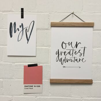 Our Greatest Adventure Brush Lettered Print, 3 of 5