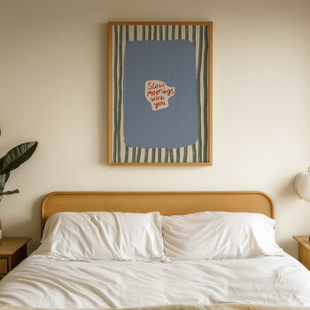 Slow Mornings With You Striped Print, 4 of 8