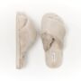 Luxury Plush Memory Foam Open Toe Crossover Slippers, thumbnail 5 of 8