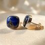 Sapphire September Birthstone Silver Stud Earrings, thumbnail 1 of 3