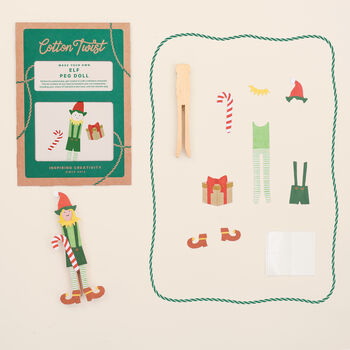 Make Your Own Elf Peg Doll Kit, 3 of 6