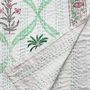 Floral Pink Palm Tree Print Kantha Throw, thumbnail 6 of 6