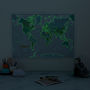 Glow In The Dark World Map, thumbnail 2 of 8