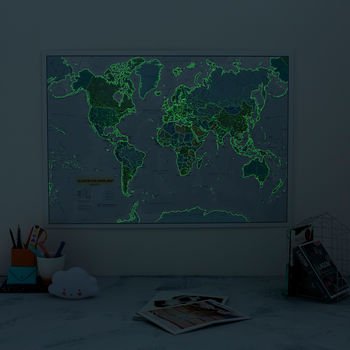 Glow In The Dark World Map, 2 of 8