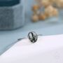 Oval Cabochon Moss Agate Classic Single Stone In Sterling Silver, thumbnail 7 of 12