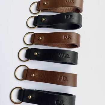 Personalised Leather Keyring, 2 of 10