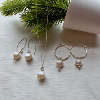 Pearl Necklace And Earrings Set, 2 of 7