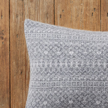 Knitted Fair Isle Rectangle Cushion, 5 of 5