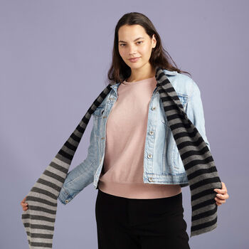 Stripe Soft Lambswool Scarf, 2 of 12