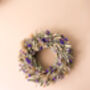 Dried Wreath With Purple Flowers, thumbnail 2 of 5